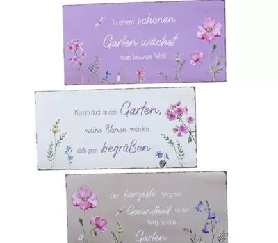 Schild Gerlinda, 3 sort., Natur, Floral,
