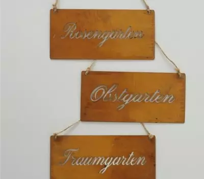 Schild Rosengarten