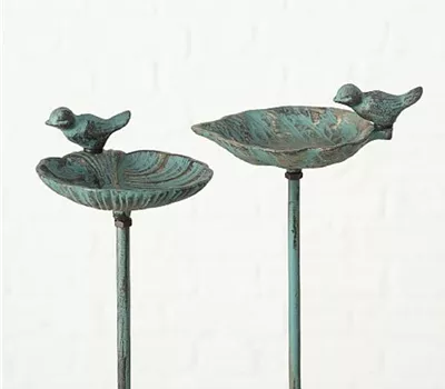 Vogeltränke / -bad Karla, mit Vogel