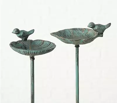 Vogeltränke / -bad Karla, mit Vogel