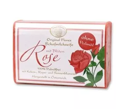 Schafmilchseife "Rose" ohne Palmöl